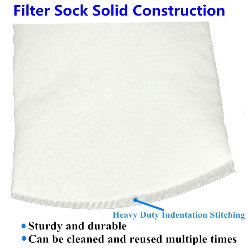 Honritone 7 Inch Ring by 18 Inch Long Filter Socks 5 Micron - Aquarium Sump Pond Felt Fabric Filter Bag - 2 Pack - Image 5